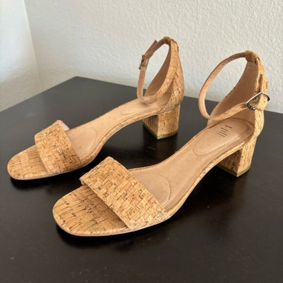 J Jill Women's Ariane Block Cork Strappy Heel Sandals Shoes Size 7.5 - Picture 2 of 11